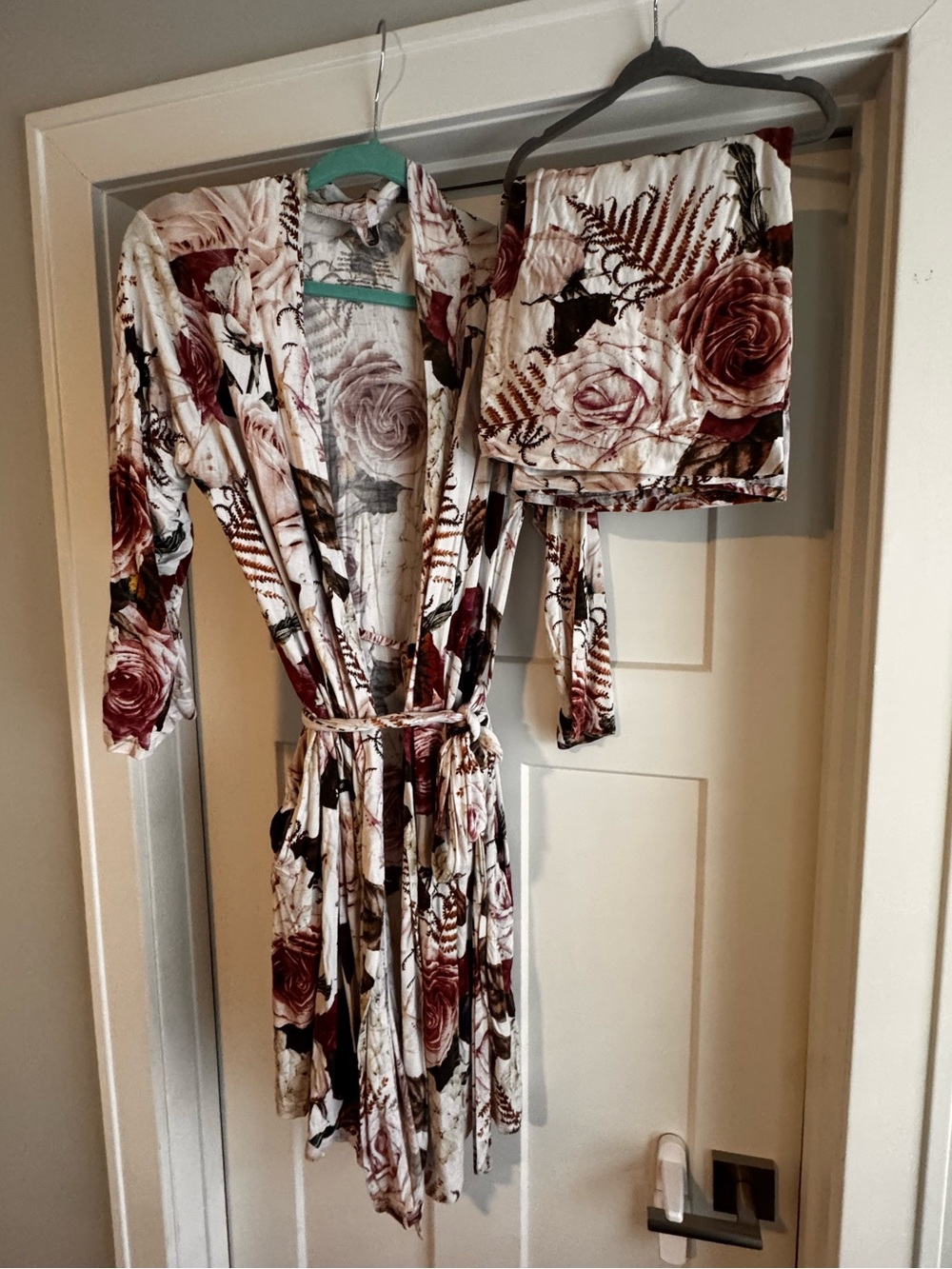 Posh Peanut women's robe (L) and newborn swaddle